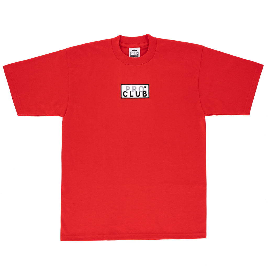 Pro Club Heavyweight Short Sleeve Embroidered Box Logo Tee
