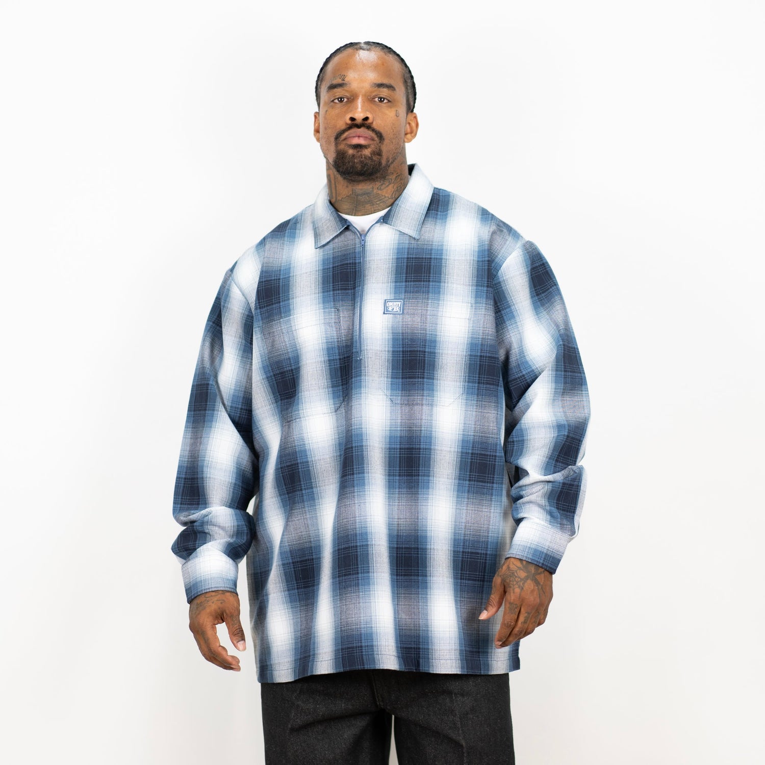 FB COUNTY LONG SLEEVE CHECKER ZIP SHIRT