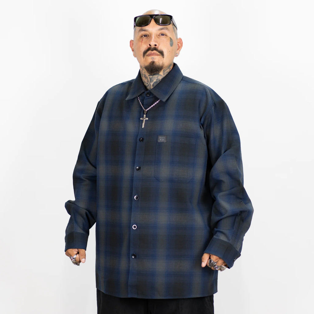 FB COUNTY LONG SLEEVE CHECKER FLANNEL SHIRT