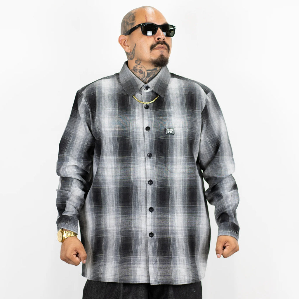 FB COUNTY LONG SLEEVE CHECKER FLANNEL SHIRT