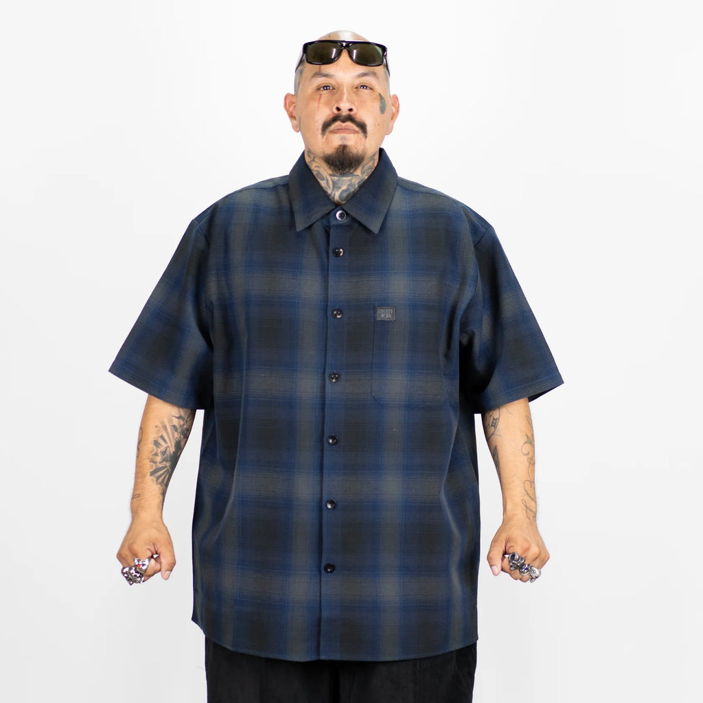 FB COUNTY SHORT SLEEVE CHECKER FLANNEL SHIRT