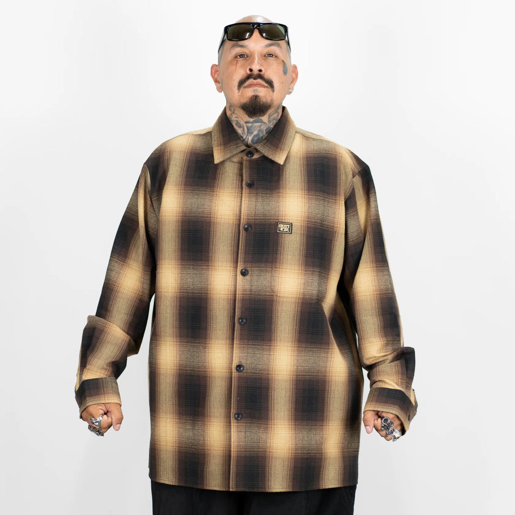 FB COUNTY LONG SLEEVE CHECKER FLANNEL SHIRT