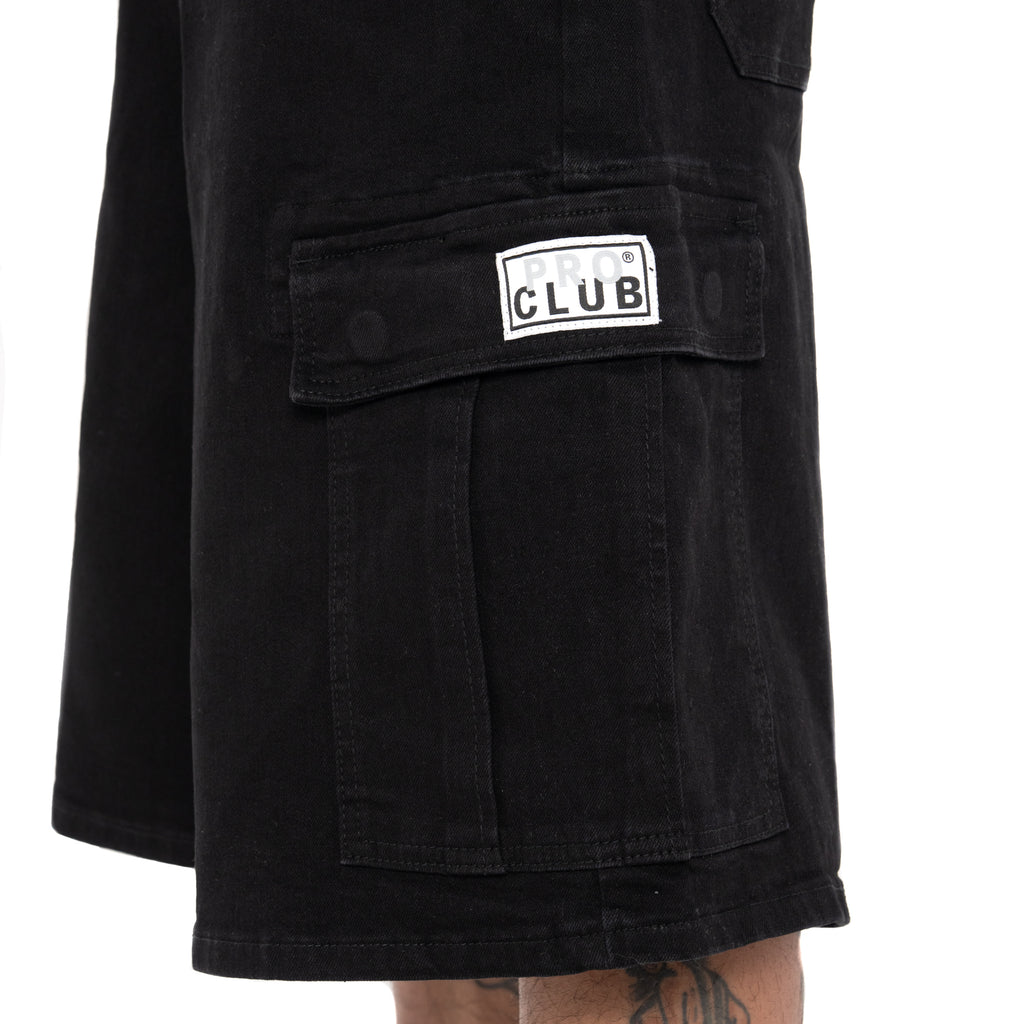 Pro Club Men's Baggy Denim Cargo Short