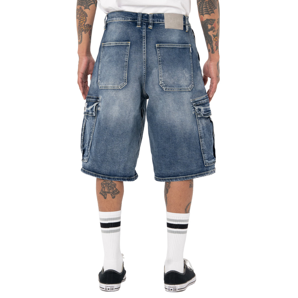 Pro Club Men's Baggy Denim Cargo Short
