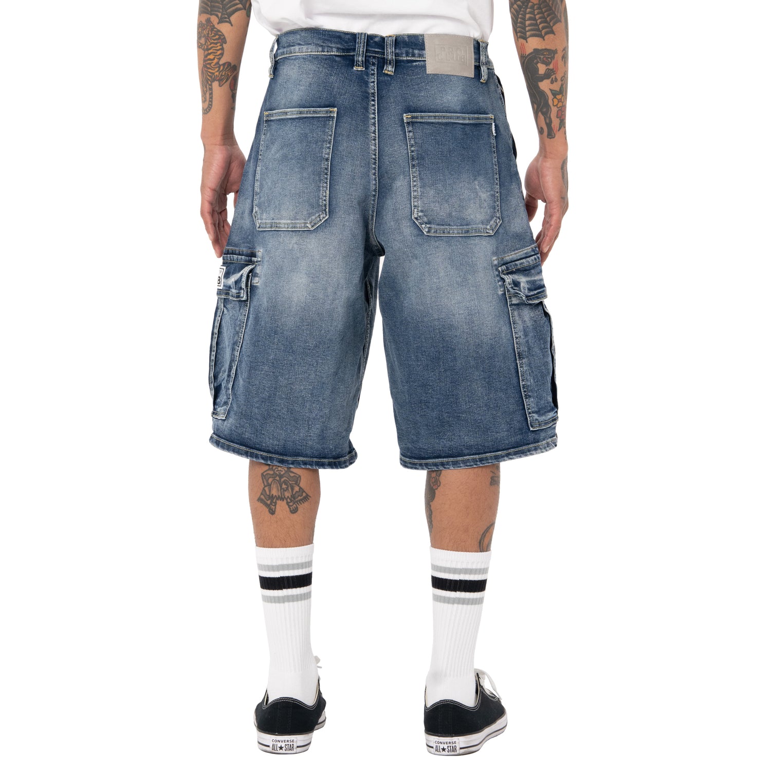 Pro Club Men's Baggy Denim Cargo Short