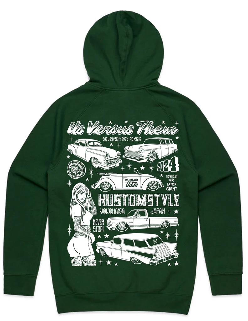 UVTxKUSTOMSTYLExGIANT HOODIE