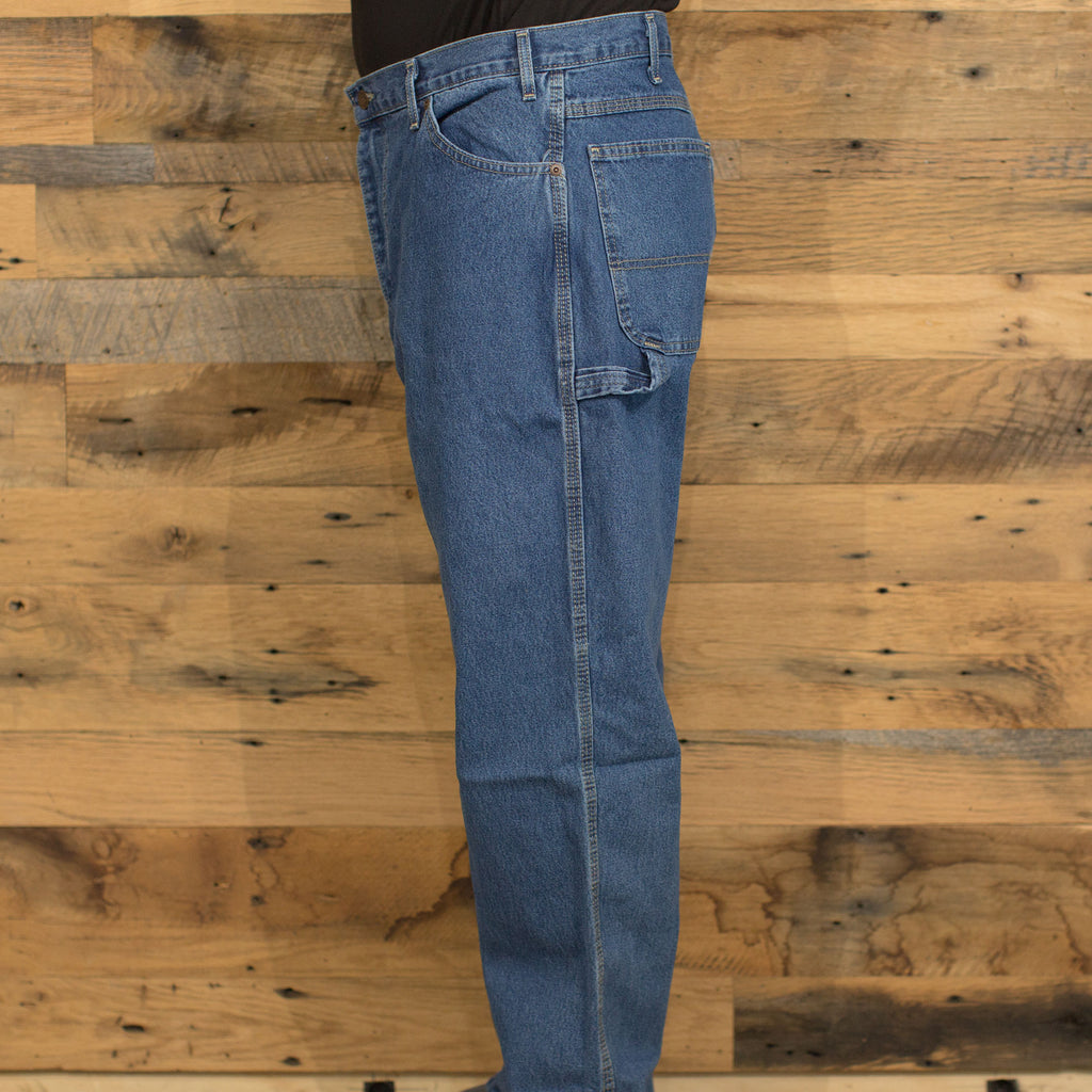 RELAXED FIT STONEWASHED CARPENTER DENIM JEANS