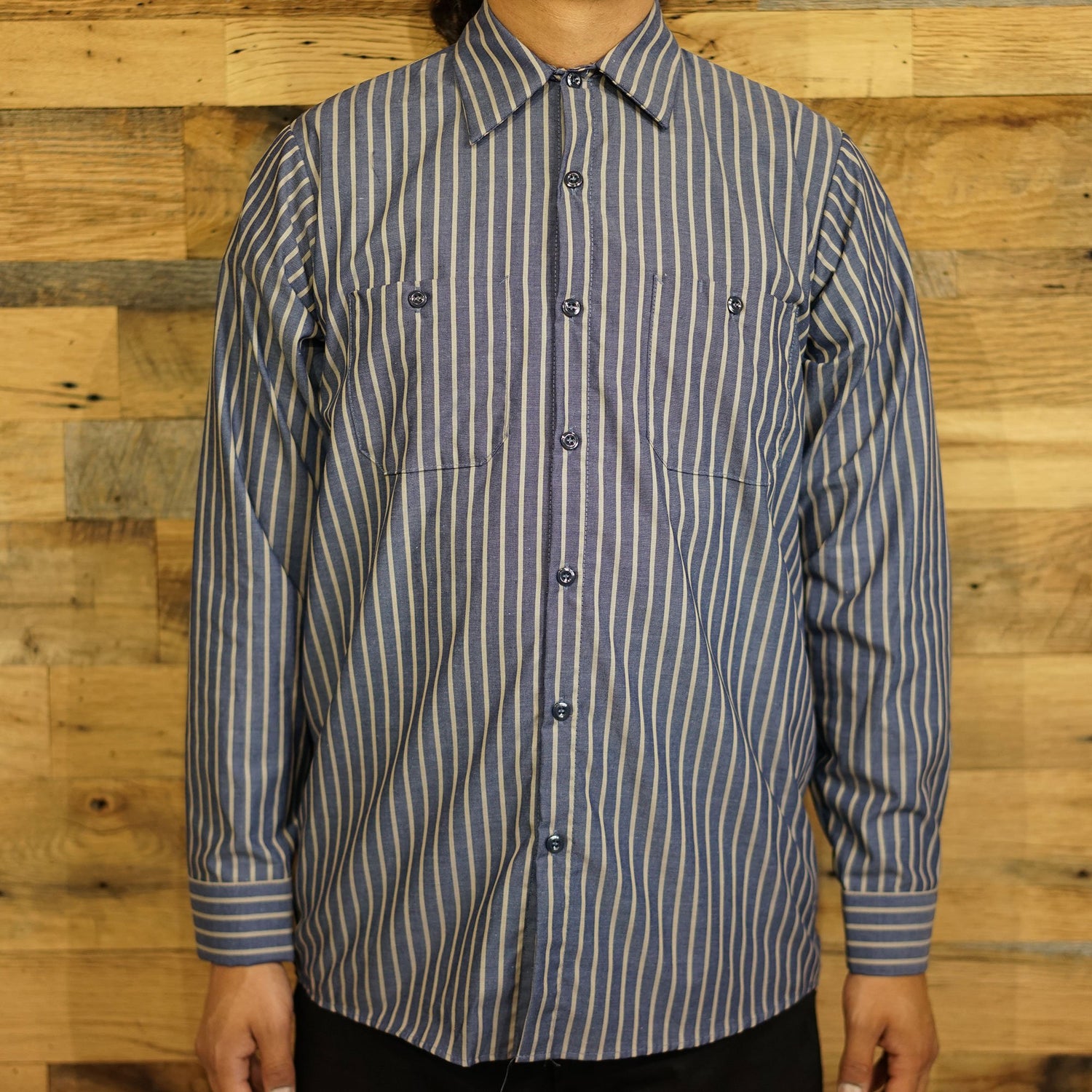 INDUSTRIAL L/S STRIPE WORK SHIRT