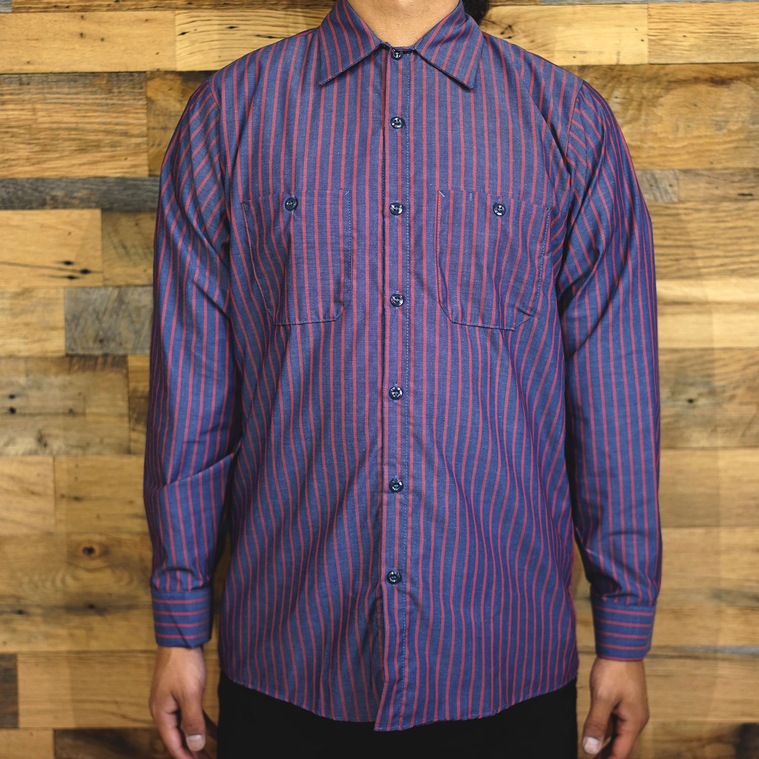 INDUSTRIAL L/S STRIPE WORK SHIRT